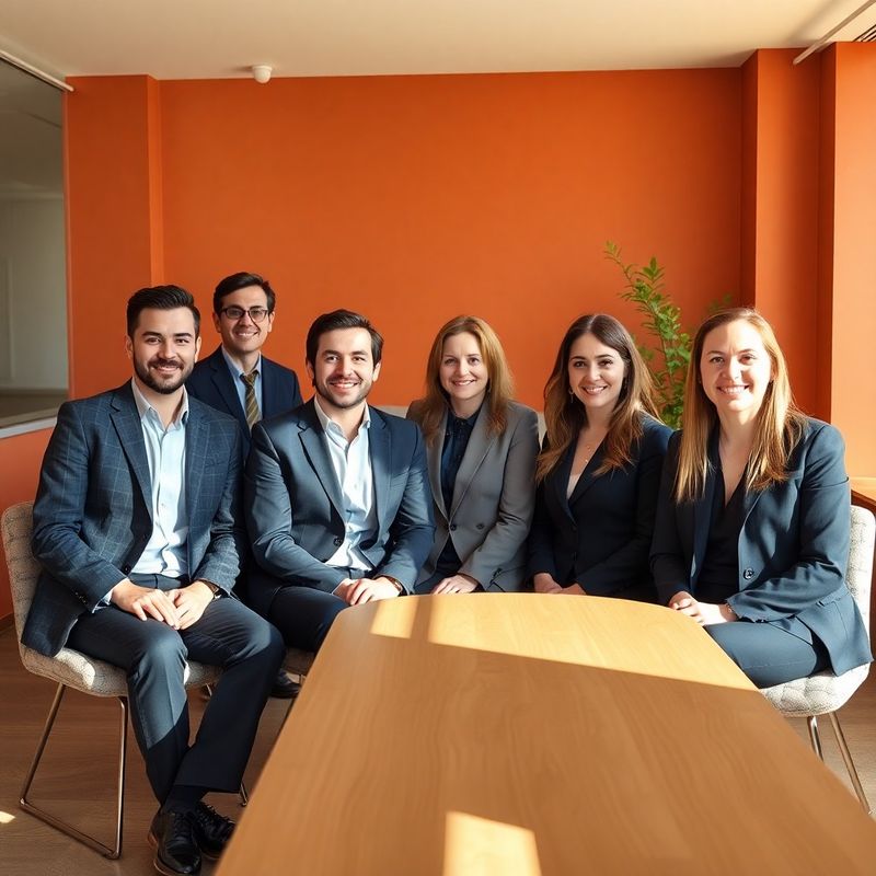 Portret de grup al echipei de șase consultanți fiscali Dragomir & Constantin